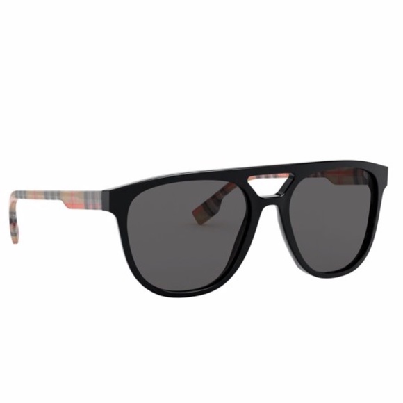 COPY - Burberry Polarized black Square unisex Sunglasses BE4302 300283 56 - Picture 6 of 8